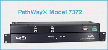 PathWay® Model 7372 Single Channel Cat6 RJ45 Online/Offline switch w/Contact Closure Remote